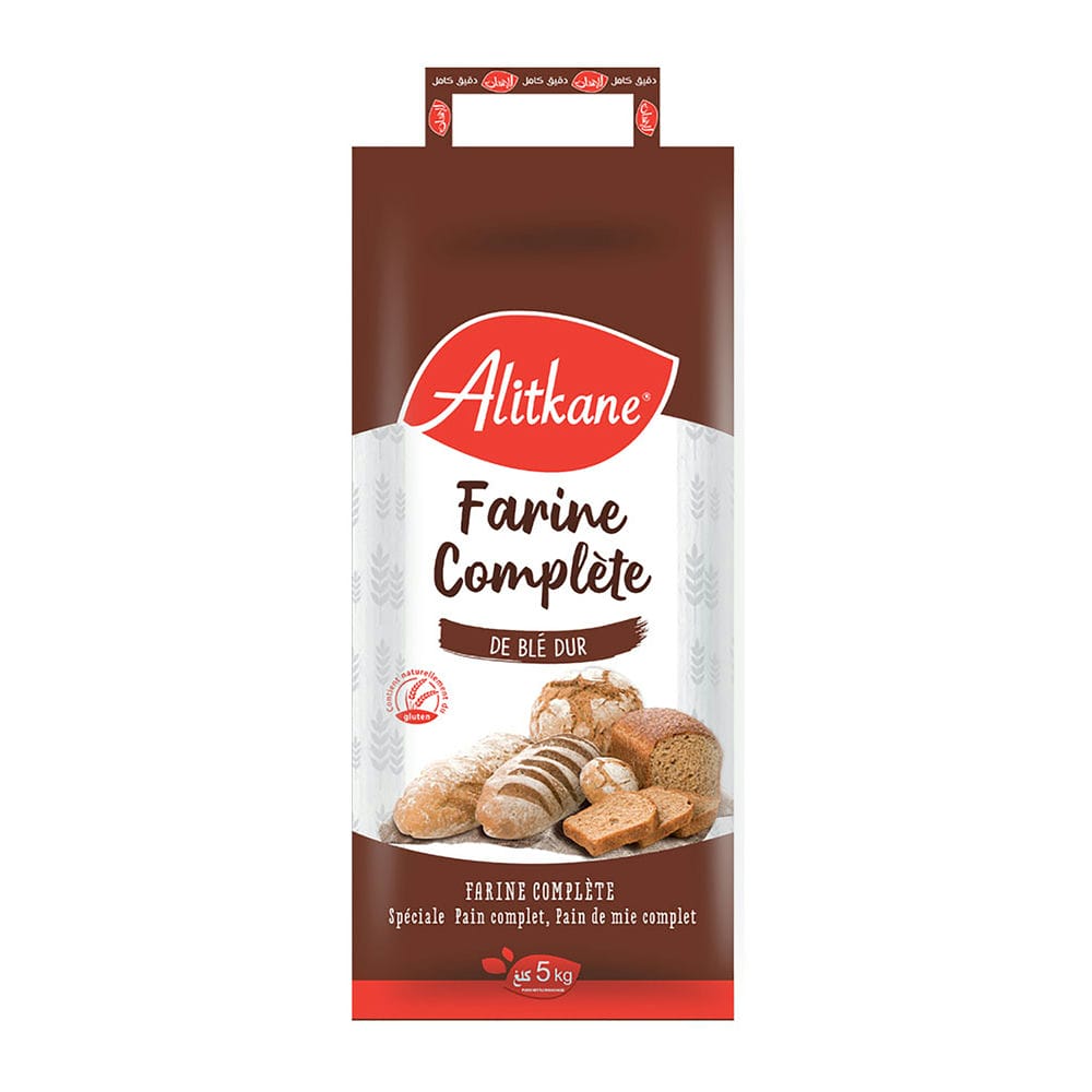 FARINE BLE DUR COMPLET AL ITKANE 5KG – Liya