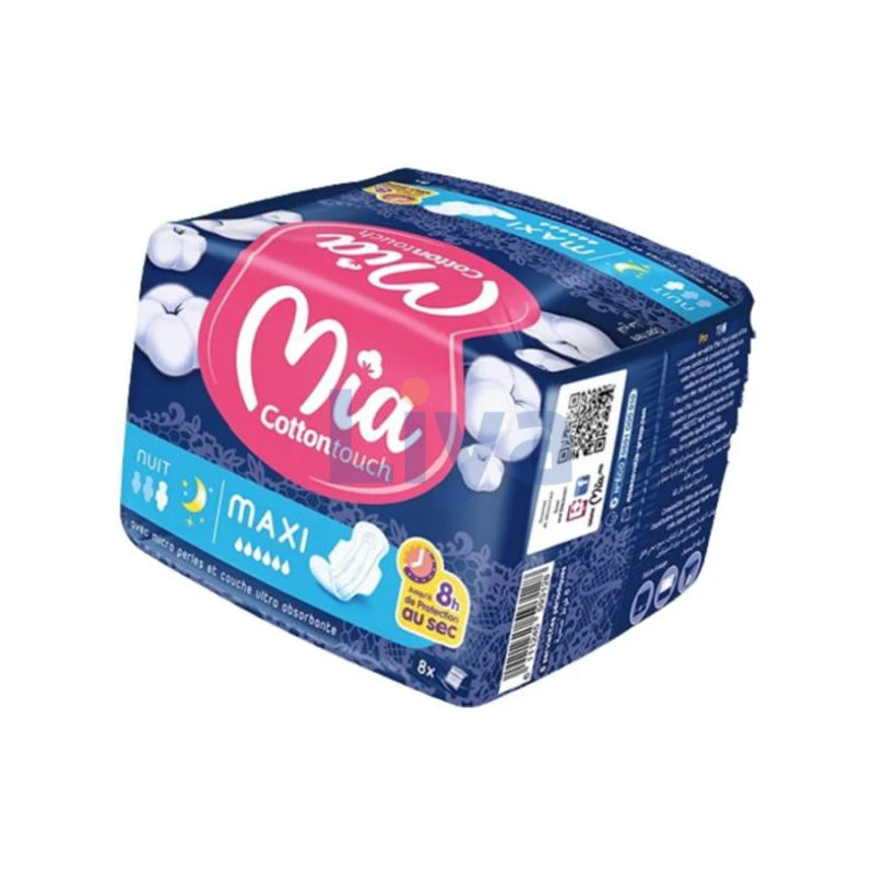 SERVIETTE  HYGIENIQUE MAXI NUIT MIA 8U