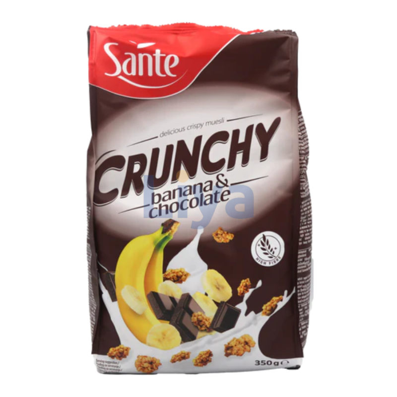 MUESLI CRUNCHY AU CHOCOLAT BANANE SANTE 350G